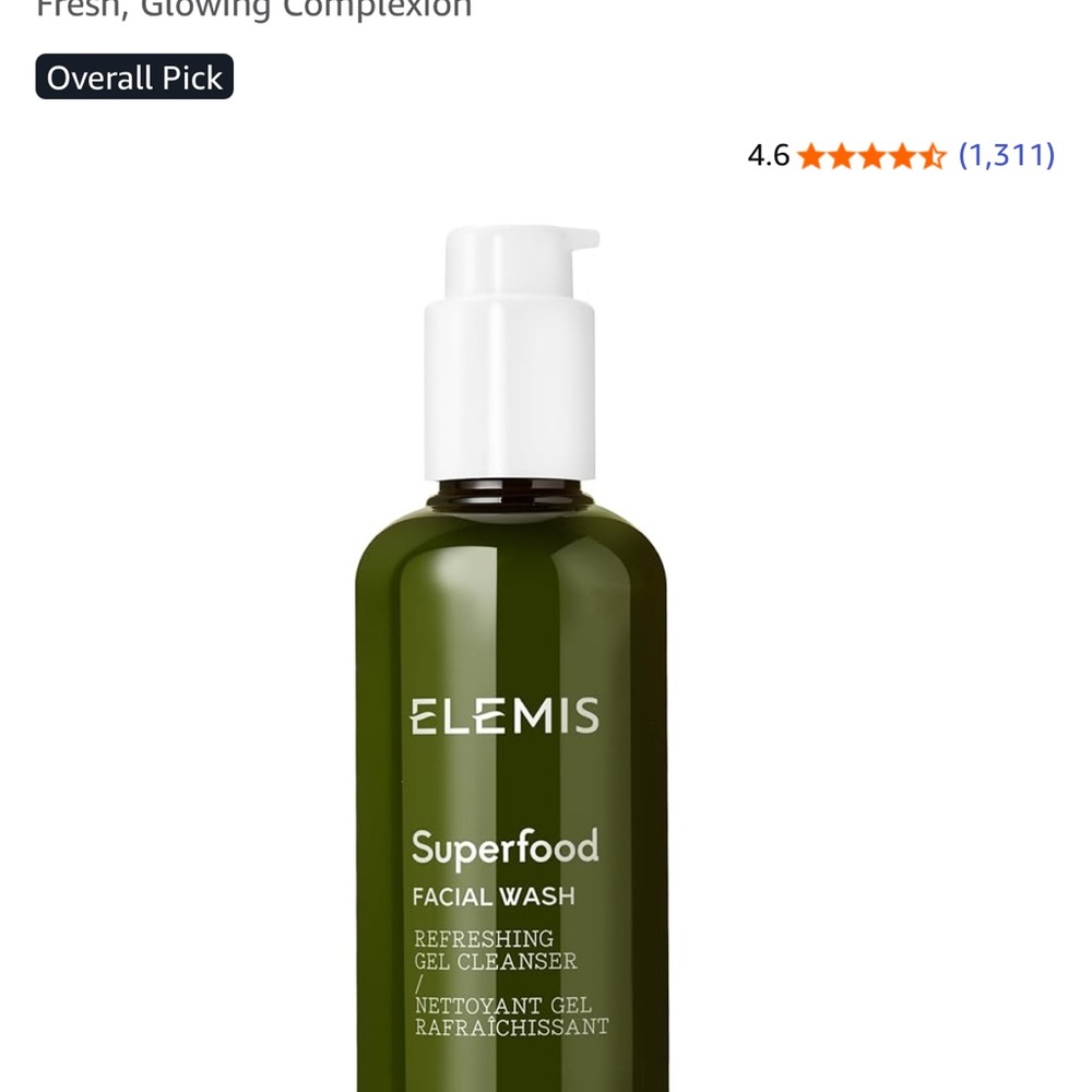 Elemis Superfood Facial Wash - Refreshing Gel Cleanser, 20mL travel size